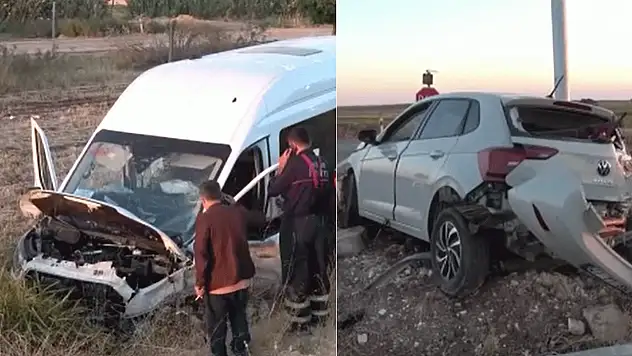 Otomobil ile minibüs çarpıştı: 12 yaralı