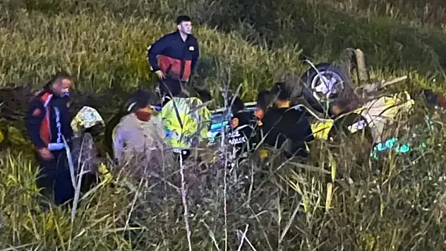 Otomobil tarlaya uçtu!  Tolga Kılınç hayatını kaybetti, 1 kişi yaralandı