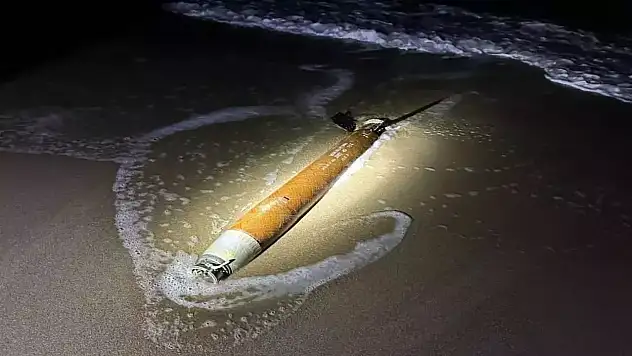 Sahilde roket motoru bulundu