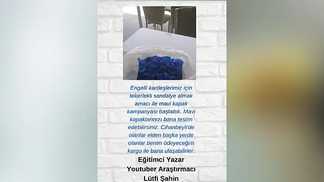 Şahin Mavi Kapaklarla Engelli Aracı Alacak