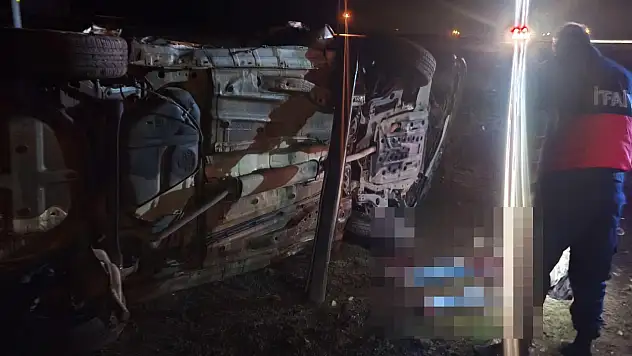 Şarampole devrilen otomobilin sürücüsü hayatını kaybetti