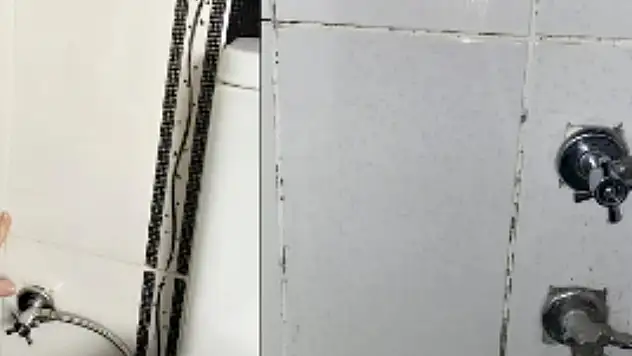 Sararmış ve kararmış fayans aralarını temizleyen karışım. Lekeye sıkmak yetiyor…