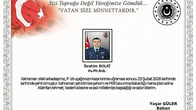Şehit pilotumuzun kimliği belli oldu