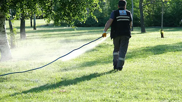 Seydişehir'de kene ve zararlı haşerelere karşı ilaçlama mesaisi sürüyor