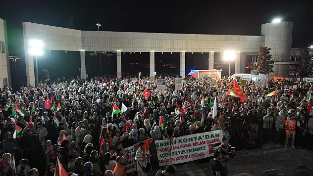 Srebrenitsa'dan başlayan özgürlük konvoyu Konya'da: Filistin'e destek büyüyor