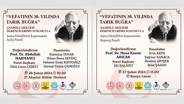 Tarık Buğra Konya'da anılacak!