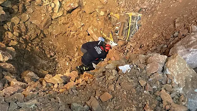 Taş ocağındaki göçükten 1 işçinin cansız bedeni çıkarıldı