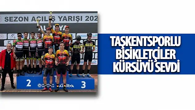 Taşkent sporlu bisikletçiler kürsüyü sevdi
