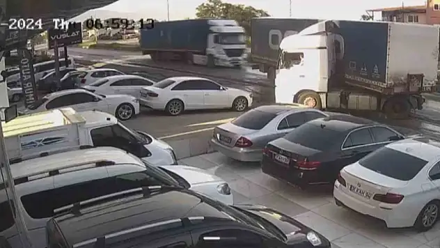 Tır şoförünün ustalığı faciayı önledi