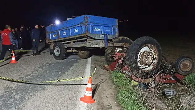 Traktör devrildi, 1 kişi öldü