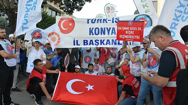 Türk-İş Konya'da sokağa çıktı: 'Artık yeter!'