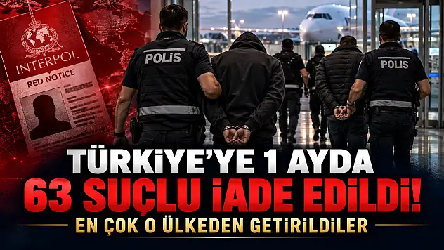 Türkiye'ye 1 ayda 63 suçlu iade edildi! En çok o ülkeden getirildiler