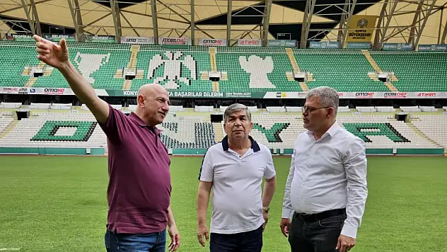 Yeni sezon öncesi MEDAŞ Konya Büyükşehir Stadyumu'nda güvenlik incelemesi