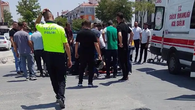 Yer Konya: Motosiklet ile kamyonetin çarpıştı!
