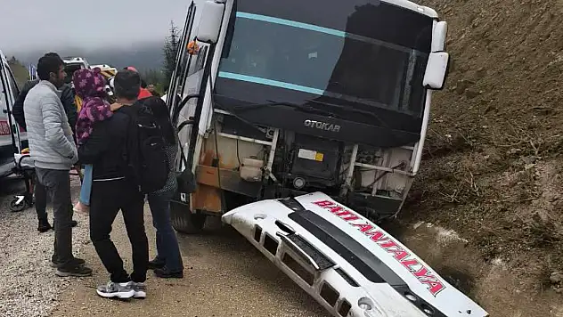 Yolcu midibüsü şarampole uçtu! Çok sayıda yaralı var