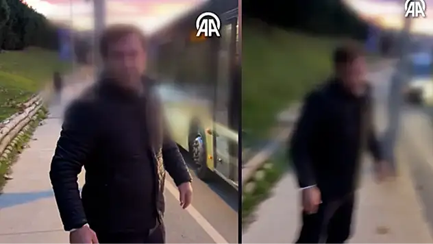 Yolcuyu otobüsten indirip darp etti: O anlar kamerada