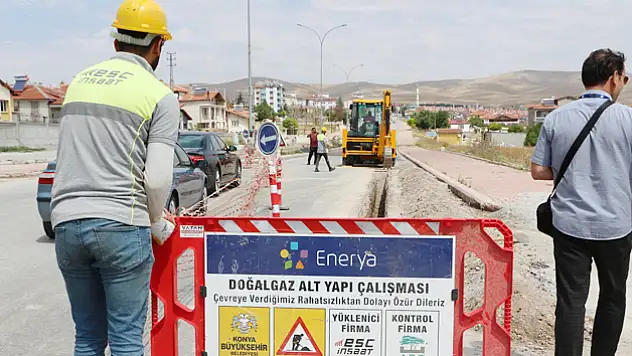 Yunak'ta Doğal Gaz Çalışmalarında Tam Gaz