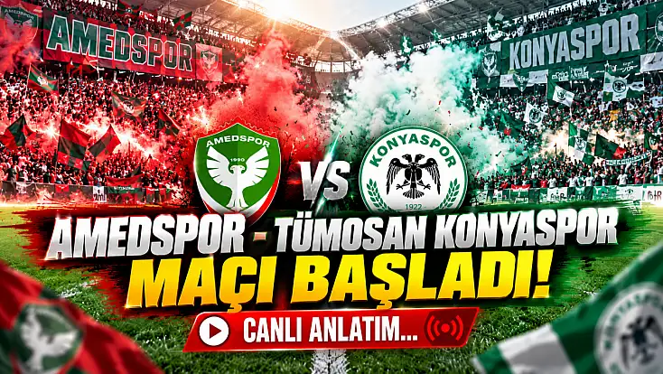 Maç sonucu: Amedspor 1-0 Tümosan Konyaspor  / Canlı anlatım
