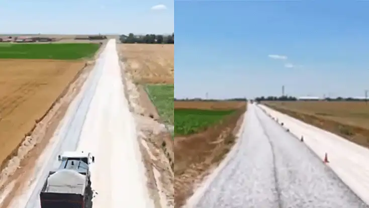 Konya'da 15 kilometrelik sathi asfalt çalışması başladı