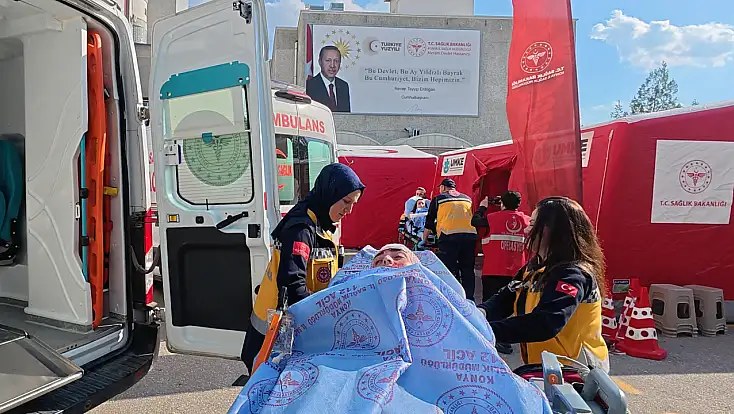 Konya’da hastane boşaltıldı! Saniyeler içinde afet merkezine dönüştü