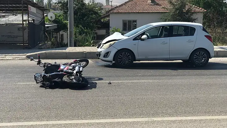 Konya'da kaza! Motosiklet sürücüsü ağır yaralı
