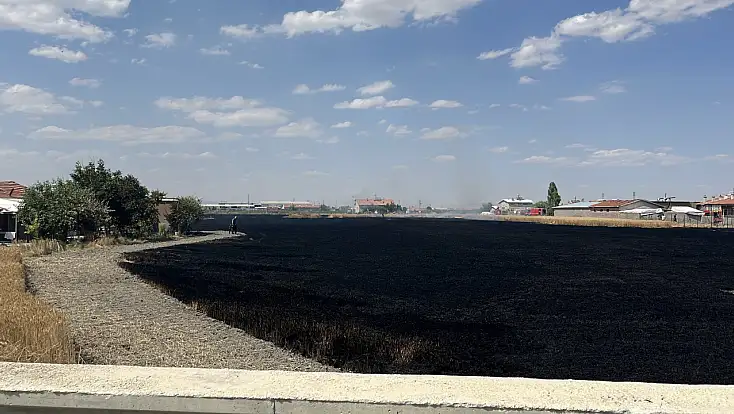 Konya'da korkutan tarla yangını!