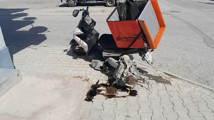 Konya'da otomobil ve motosiklet çarpıştı