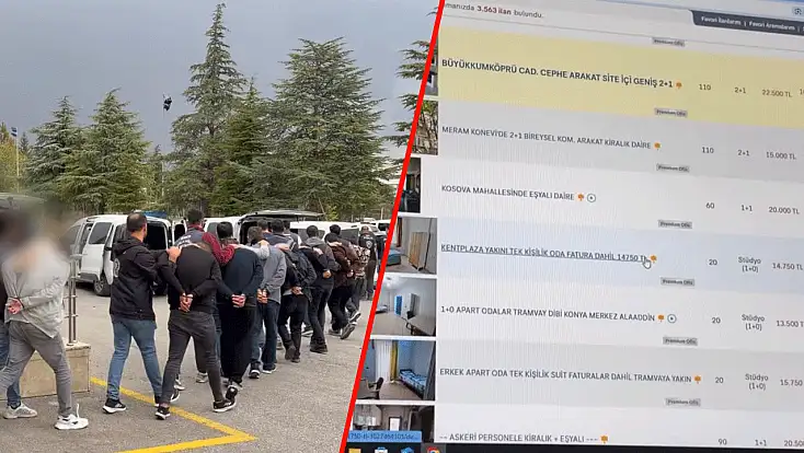 Konya'da sahte ev ilanlarıyla tuzak kurdular! 9 kişi tutuklandı