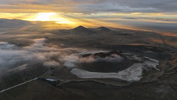 Konya’da yağmur sonrası ortaya çıkan manzara mest etti