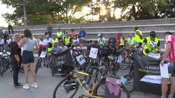 Konya yolundaki acı kayıp için başkentte pedalladılar