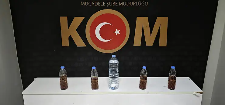 Durdurulan araçtan kaçak alkol ele geçirildi