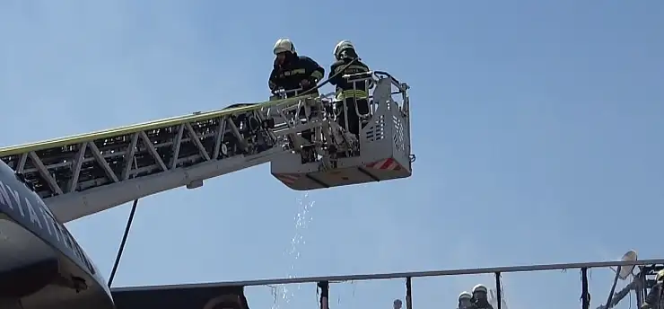 Konya'da iş yerinde yangın paniği