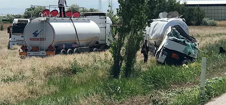 Konya'da tanker kazası: Sürücü yaralandı!
