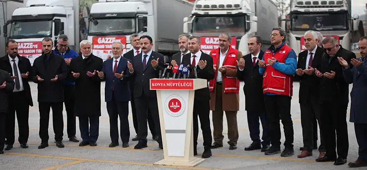 Konya'dan Gazze'ye 15 TIR'lık umut yolculuğu!