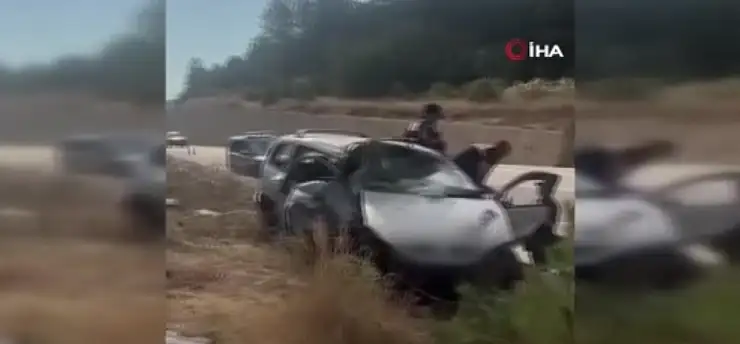 Takla atan araç karı-kocaya mezar oldu!