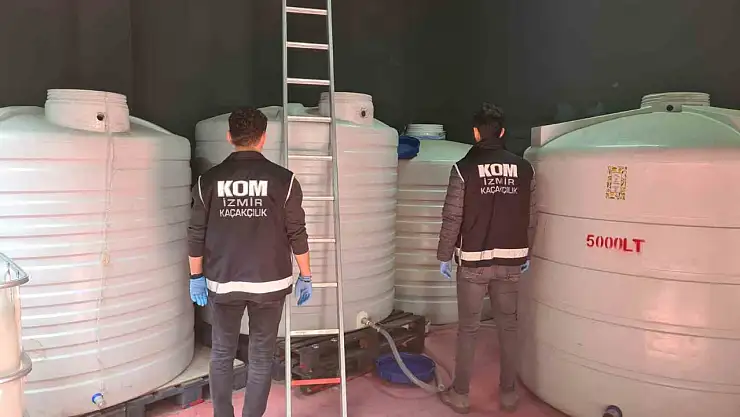 15 bin litre etil alkol ele geçirildi