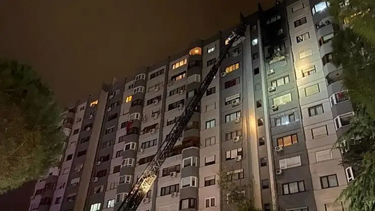 15 katlı binada korkutan yangın