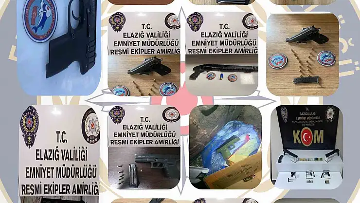 19 ruhsatsız silah ele geçirildi