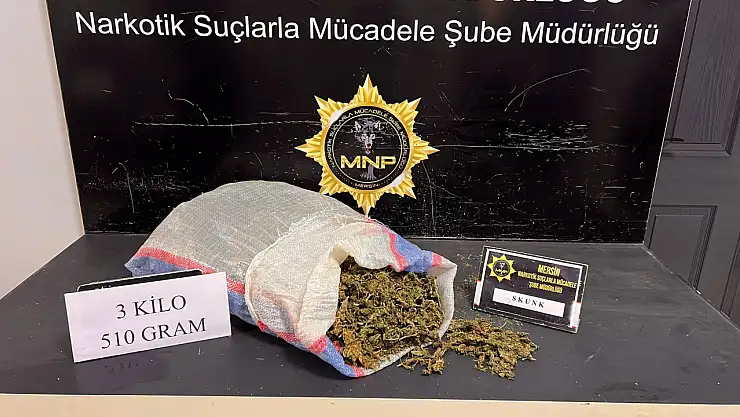 21 kilo 710 gram esrar ele geçirildi