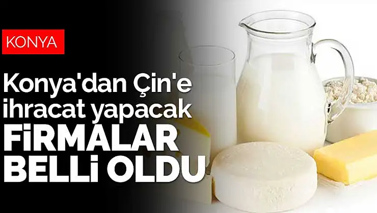 Konya'nın ekonomisi için sevindiren haber Çin'den geldi!