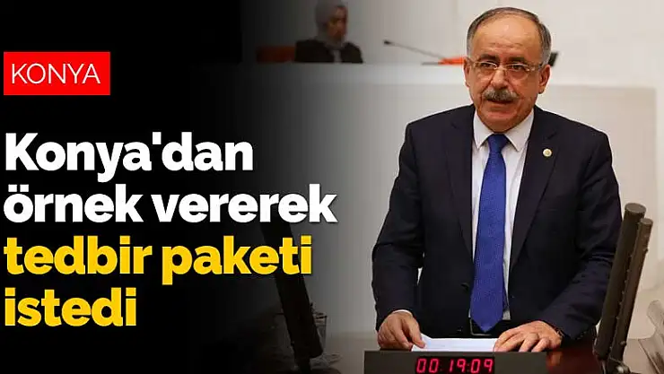 TBMM'de konuşan MHP'li Kalaycı Konya'dan örnek vererek tedbir paketi istedi
