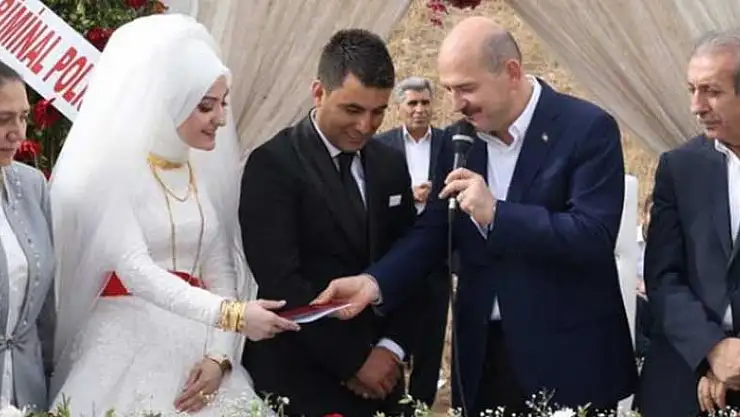 Bakan Soylu ve Kurum Konya'da nikah törenine katıldı