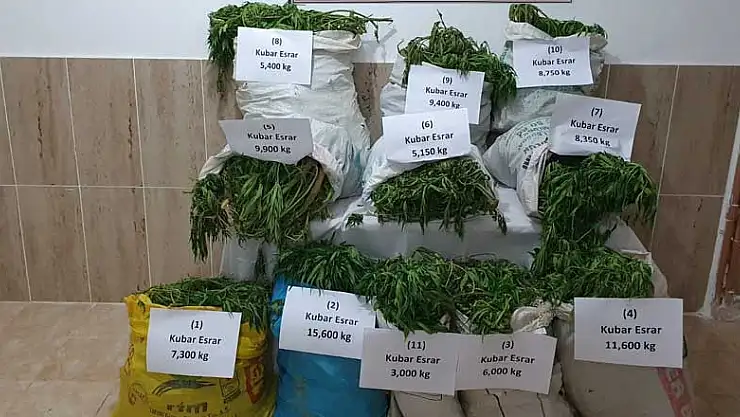 Konya Doğanhisar'da 90 kilo kubar esrar ele geçirildi