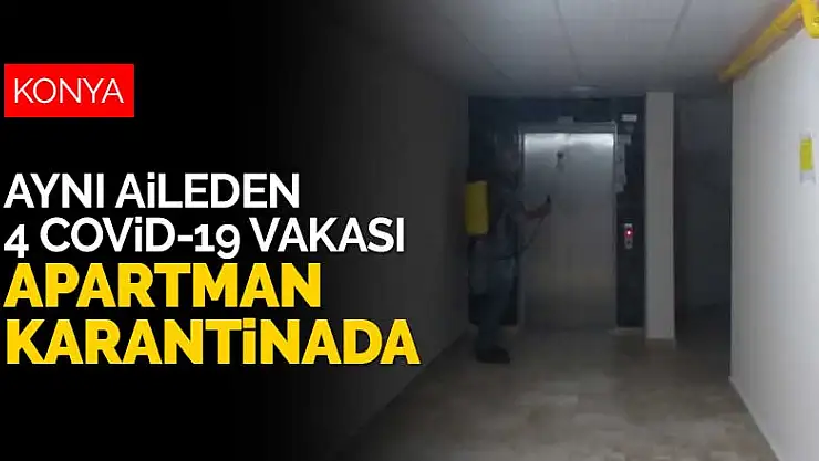 Konya Seydişehir'de bir apartman daha karantinaya alındı