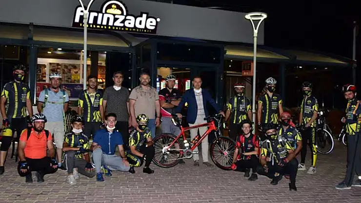 Konya'da oda başkanları bisikletçileri ağırladı