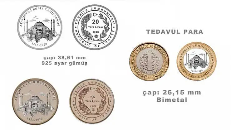 Ayasofya için özel para basıldı