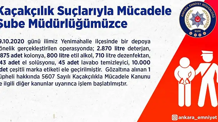 Başkent'in sahtecilik ve kaçakçılık ile başı dertte! Ankara Emniyeti sürekli operasyonda