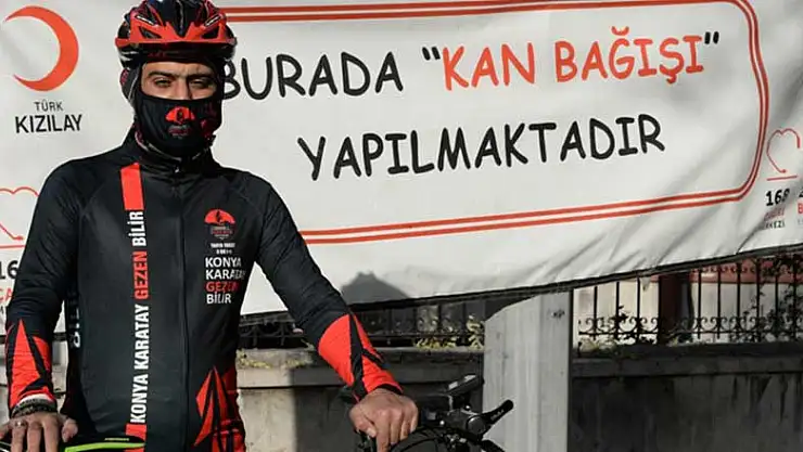 Karatay Gezenbilir Bisiklet Topluluğu Derneği'nden kan bağışı