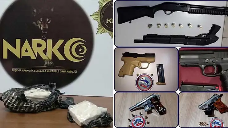Uyuşturucu, tütün, silah! Konya'da büyük operasyon