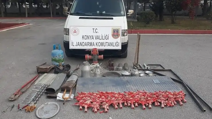 Konya'da bağ evinin kapısını söken hırsızlar Büsan Sanayi önünde yakalandı